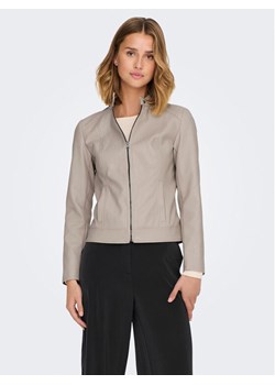 JDY Kurtka z imitacji skóry Emily 15241382 Beżowy Slim Fit ze sklepu MODIVO w kategorii Kurtki damskie - zdjęcie 183840892
