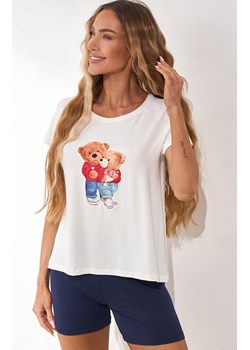 Dwuczęściowa piżama damska Teddy Love, Kolor ecru-granat, Rozmiar XS, Irall ze sklepu Primodo w kategorii Piżamy damskie - zdjęcie 183841730