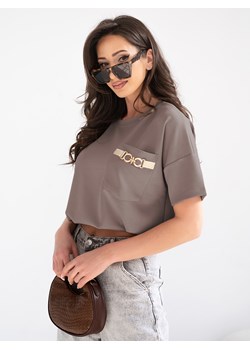 bluzka helvara brązowa one size ze sklepu UBRA w kategorii Bluzki damskie - zdjęcie 183843270