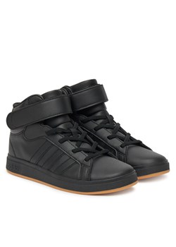 Sneakersy adidas Grand Court Mid K JR0804 Czarny ze sklepu eobuwie.pl w kategorii Buty sportowe dziecięce - zdjęcie 183843762