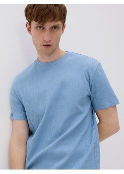 Reserved - Strukturalny t-shirt comfort fit - jasnoniebieski ze sklepu Reserved w kategorii T-shirty męskie - zdjęcie 183847403