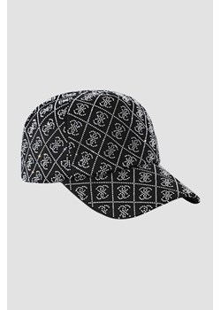 GUESS Czarna damska czapka z cyrkoniami ze sklepu outfit.pl w kategorii Czapki z daszkiem damskie - zdjęcie 183847642