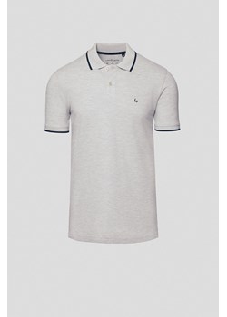 Koszulka Polo Bawełniana Szara Borin ze sklepu Lancerto S.A. w kategorii T-shirty męskie - zdjęcie 183849370