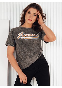 T-shirt damski AMOURETTE szary Dstreet RY2394 ze sklepu DSTREET.PL w kategorii Bluzki damskie - zdjęcie 183850782