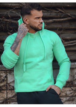 Bluza męska z kapturem miętowa Dstreet BX4946z ze sklepu DSTREET.PL w kategorii Bluzy męskie - zdjęcie 183850792