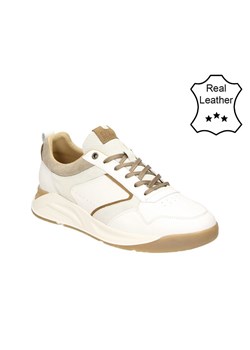 Bullboxer Skórzane sneakersy w kolorze biało-beżowym ze sklepu Limango Polska w kategorii Buty sportowe męskie - zdjęcie 183851223