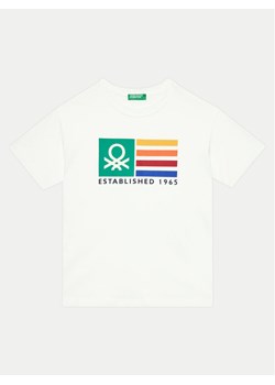 United Colors Of Benetton T-Shirt 3I1XC10JL Biały Regular Fit ze sklepu MODIVO w kategorii T-shirty chłopięce - zdjęcie 183851664