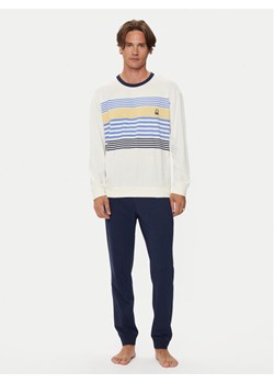 United Colors Of Benetton Piżama 3VD04P02D Granatowy Regular Fit ze sklepu MODIVO w kategorii Piżamy męskie - zdjęcie 183851670