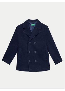 United Colors Of Benetton Płaszcz zimowy 20PYCN056 Granatowy Regular Fit ze sklepu MODIVO w kategorii Płaszcze dziewczęce - zdjęcie 183851881
