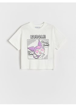 Reserved - T-shirt Kuromi - złamana biel ze sklepu Reserved w kategorii Bluzki dziewczęce - zdjęcie 183853213