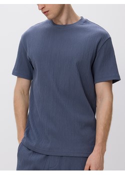 Reserved - Strukturalny t-shirt comfort fit - granatowy ze sklepu Reserved w kategorii T-shirty męskie - zdjęcie 183853893