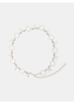 Sinsay - Pasek łańcuszkowy z motywem kokardki - srebrny - id: 8833F-SLV - marki Sinsay - 183855201 Sinsay - Pasek łańcuszkowy z motywem kokardki - srebrny ze sklepu Sinsay w kategorii Paski damskie - zdjęcie 183855201