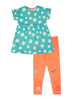 Frugi 2-częściowy zestaw &quot;Delilah&quot; w kolorze turkusowo-pomarańczowo-białym ze sklepu Limango Polska w kategorii Komplety niemowlęce - zdjęcie 183856814