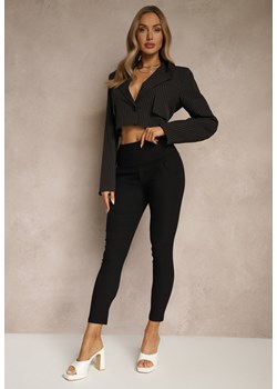 Czarne Spodnie Skinny High Waist Kolanira ze sklepu renee.pl w kategorii Spodnie damskie - zdjęcie 183856954
