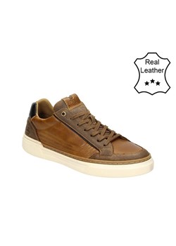 Bullboxer Skórzane sneakersy w kolorze jasnobrązowym ze sklepu Limango Polska w kategorii Buty sportowe męskie - zdjęcie 183857483