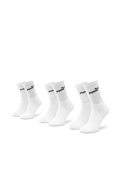 Zestaw 3 par wysokich skarpet unisex Puma 907934 r. 35/38 Biały ze sklepu eobuwie.pl w kategorii Skarpetki męskie - zdjęcie 183857564