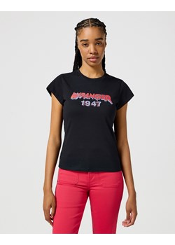 WRANGLER DAMSKA KOSZULKA WRANGLER SHRUNKEN BAND TEE BLACK 112355289 ze sklepu YouNeedit.pl w kategorii Bluzki damskie - zdjęcie 183858921