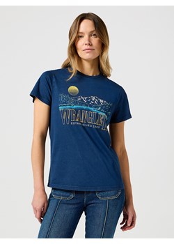 WRANGLER DAMSKA KOSZULKA WRANGLER GRAPHIC TEE NAVY 112356432 ze sklepu YouNeedit.pl w kategorii Bluzki damskie - zdjęcie 183859042