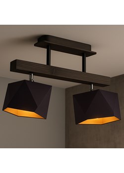 Lampa 2-płomienna na drewnianej belce ASTIR GOLD ze sklepu Lysne w kategorii Lampy sufitowe - zdjęcie 183859283