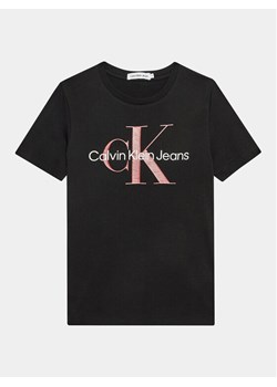 Calvin Klein Jeans T-Shirt Monogram IU0IU00460 Czarny Regular Fit ze sklepu MODIVO w kategorii T-shirty chłopięce - zdjęcie 183862611