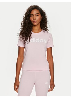 adidas T-Shirt Essentials Slim Logo T-Shirt GL0771 Różowy Slim Fit ze sklepu MODIVO w kategorii Bluzki damskie - zdjęcie 183862853