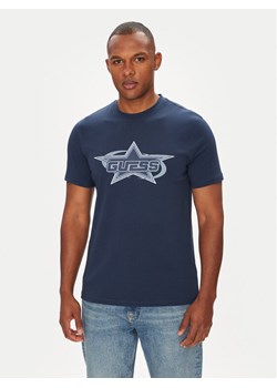 Guess T-Shirt Z5YI02 I3Z14 Granatowy Regular Fit ze sklepu MODIVO w kategorii T-shirty męskie - zdjęcie 183862910