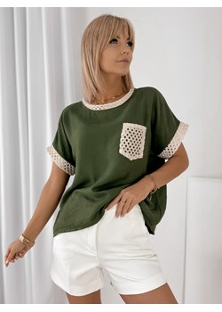 bluzka lumiria khaki one size ze sklepu UBRA w kategorii Bluzki damskie - zdjęcie 183865420