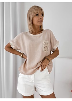 bluzka lumiria beżowa one size ze sklepu UBRA w kategorii Bluzki damskie - zdjęcie 183865422