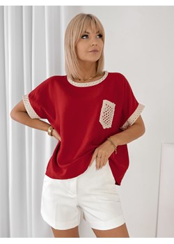 bluzka lumiria czerwona one size ze sklepu UBRA w kategorii Bluzki damskie - zdjęcie 183865434