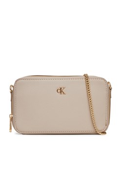 Torebka Calvin Klein Minimal Mono Camera Bag LV04K1086G Beżowy ze sklepu eobuwie.pl w kategorii Kopertówki - zdjęcie 183865723