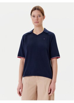 Tommy Hilfiger Polo WW0WW45694 Écru Regular Fit ze sklepu MODIVO w kategorii Bluzki damskie - zdjęcie 183867302