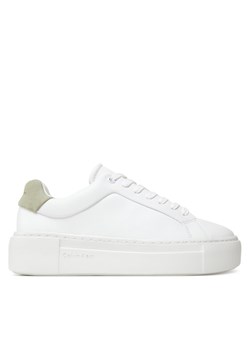 Calvin Klein Sneakersy Ff Cupsole Lace Up Lth HW0HW02570 Biały ze sklepu MODIVO w kategorii Buty sportowe damskie - zdjęcie 183867351
