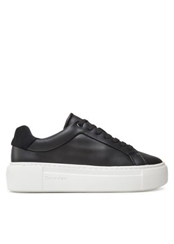 Calvin Klein Sneakersy Ff Cupsole Lace Up Lth HW0HW02570 Czarny ze sklepu MODIVO w kategorii Buty sportowe damskie - zdjęcie 183867374