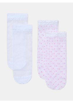 Sinsay - Cienkie skarpetki 2 pack - kremowy ze sklepu Sinsay w kategorii Skarpetki dziecięce - zdjęcie 183869564