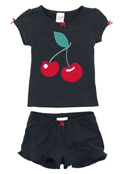 Pussy Deluxe Piżama &quot;Dotties &amp; Cherry&quot; w kolorze czarnym ze sklepu Limango Polska w kategorii Piżamy dziecięce - zdjęcie 183870712