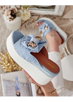 Royalfashion Damskie klapki na koturnie Dalimes ze sklepu royalfashion.pl w kategorii Klapki damskie - zdjęcie 183871770