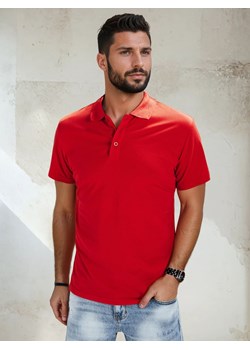 Koszulka polo męska czerwona Dstreet PX0515 ze sklepu DSTREET.PL w kategorii T-shirty męskie - zdjęcie 183872354