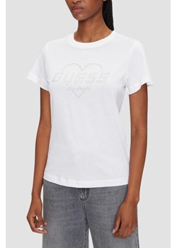 GUESS Biały damski t-shirt Narciso, Rozmiar XS ze sklepu outfit.pl w kategorii Bluzki damskie - zdjęcie 183872382