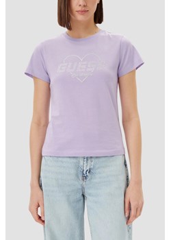 GUESS Lawendowy t-shirt Narciso, Rozmiar XS ze sklepu outfit.pl w kategorii Bluzki damskie - zdjęcie 183872392