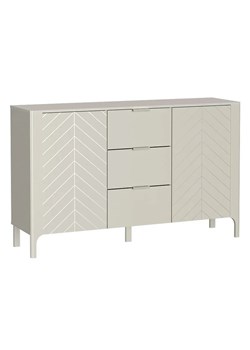 Elegancka komoda w jodełkę w kolorze kaszmir- Sageri 3X ze sklepu Edinos.pl w kategorii Komody - zdjęcie 183872543