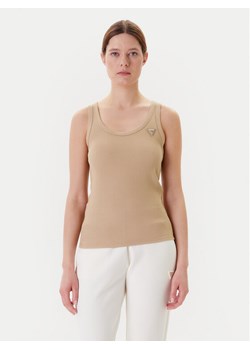 Guess Top V4YP06 K8RT2 Beżowy Regular Fit ze sklepu MODIVO w kategorii Bluzki damskie - zdjęcie 183874602