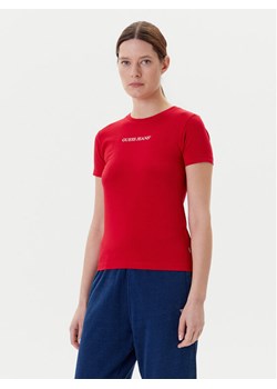 Guess Jeans T-Shirt W4YI01 J1314 Czerwony Slim Fit ze sklepu MODIVO w kategorii Bluzki damskie - zdjęcie 183874690