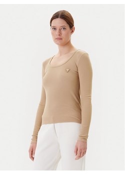 Guess Bluzka V4BP07 K8RT2 Beżowy Regular Fit ze sklepu MODIVO w kategorii Bluzki damskie - zdjęcie 183874754