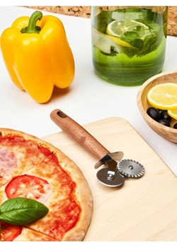 Sinsay - Nóż do pizzy z radełkiem do ciasta 2 w 1 - brązowy ze sklepu Sinsay w kategorii Akcesoria kuchenne - zdjęcie 183876882