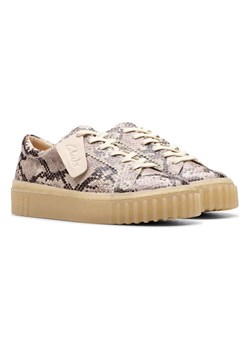 Clarks Skórzane sneakersy &quot;Mayhill Walk&quot; w kolorze szaro-beżowym ze sklepu Limango Polska w kategorii Trampki damskie - zdjęcie 183879741