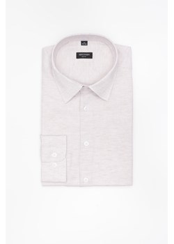 KOSZULA FORMENTO 3286D DŁUGI RĘKAW SLIM FIT BEŻOWA Z BAWEŁNĄ ze sklepu Recman w kategorii Koszule męskie - zdjęcie 183879942