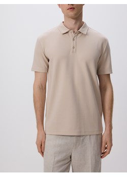 Reserved - Koszulka polo regular fit - beżowy ze sklepu Reserved w kategorii T-shirty męskie - zdjęcie 183880022