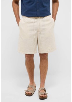 Mustang Męskie szorty Mustang Style Linen Jogger Shorts Ecru 1016459 2014 ze sklepu YouNeedit.pl w kategorii Spodenki męskie - zdjęcie 183880244