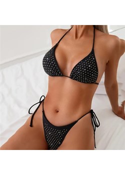 Bikini z ozdobnymi diamencikami - Czarny / S ze sklepu Valetta.pl w kategorii Stroje kąpielowe - zdjęcie 183880530