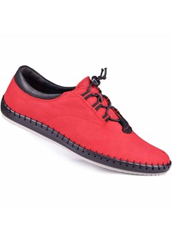 Kampol Buty męskie casual 337/39 czerwone ze sklepu ButyModne.pl w kategorii Półbuty męskie - zdjęcie 183881703